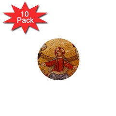 Gold Jesus 1  Mini Buttons (10 Pack)  by boho