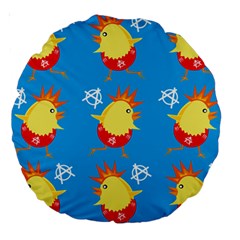 Easter Chick Large 18  Premium Round Cushions by boho