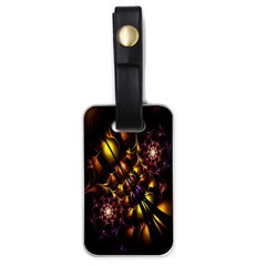 Art Design Image Oily Spirals Texture Luggage Tags (one Side)  by Simbadda