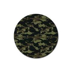 Camo Pattern Rubber Round Coaster (4 Pack)  by Simbadda