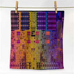 Circuit Board Pattern Lynnfield Die Face Towel by Simbadda