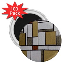 Fabric Textures Fabric Texture Vintage Blocks Rectangle Pattern 2 25  Magnets (100 Pack)  by Simbadda