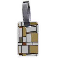 Fabric Textures Fabric Texture Vintage Blocks Rectangle Pattern Luggage Tags (one Side)  by Simbadda