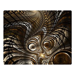 Fractal Art Texture Neuron Chaos Fracture Broken Synapse Double Sided Flano Blanket (large)  by Simbadda