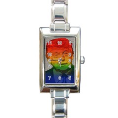 Rainbow Trump  Rectangle Italian Charm Watch by Valentinaart