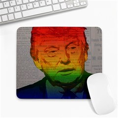 Rainbow Trump  Large Mousepads by Valentinaart