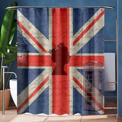 Vintage London Shower Curtain 60  X 72  (medium)  by Valentinaart