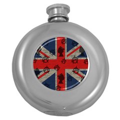 United Kingdom  Round Hip Flask (5 Oz) by Valentinaart