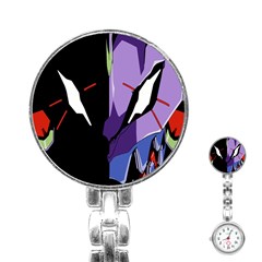 Monster Face Drawing Paint Stainless Steel Nurses Watch by Simbadda