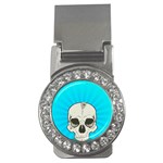 Skull Ball Line Schedule Money Clips (CZ)  Front