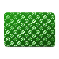 Whatsapp Logo Pattern Plate Mats by Simbadda