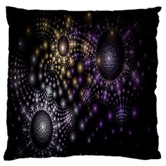 Fractal Patterns Dark Circles Standard Flano Cushion Case (two Sides) by Simbadda