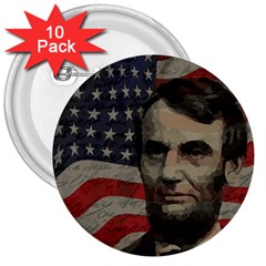 Lincoln Day  3  Buttons (10 Pack)  by Valentinaart