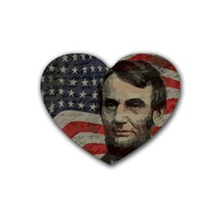 Lincoln Day  Rubber Coaster (heart)  by Valentinaart