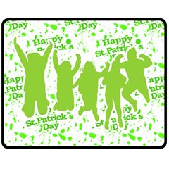 Saint Patrick Motif Double Sided Fleece Blanket (medium)  by dflcprints