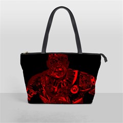 Warrior - Red Shoulder Handbags by Valentinaart