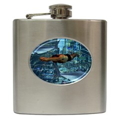 Urban Swimmers   Hip Flask (6 Oz) by Valentinaart