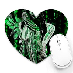 Cyber Angel Heart Mousepads by Valentinaart