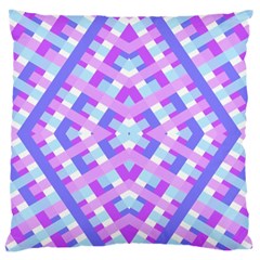 Geometric Gingham Merged Retro Pattern Standard Flano Cushion Case (two Sides) by Simbadda