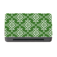 St Patrick S Day Damask Vintage Green Background Pattern Memory Card Reader With Cf by Simbadda