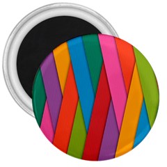 Colorful Lines Pattern 3  Magnets by Simbadda