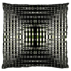 Interwoven Grid Pattern In Green Standard Flano Cushion Case (two Sides) by Simbadda