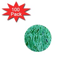 Green Background Pattern 1  Mini Magnets (100 Pack)  by Simbadda