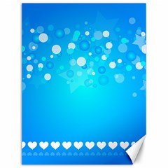 Blue Dot Star Canvas 12  X 16   by Simbadda