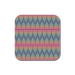 Pattern Background Texture Colorful Rubber Square Coaster (4 pack)  Front