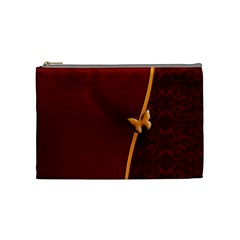 Greeting Card Invitation Red Cosmetic Bag (medium)  by Simbadda