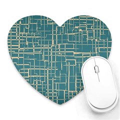  Hand Drawn Lines Background In Vintage Style Heart Mousepads by TastefulDesigns