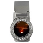 Sunset Sun Fireball Setting Sun Money Clips (CZ)  Front