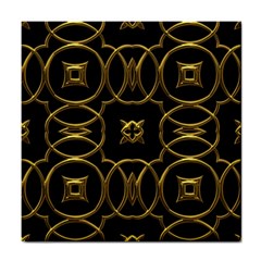 Black And Gold Pattern Elegant Geometric Design Tile Coasters by yoursparklingshop