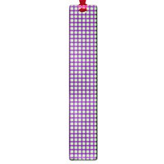 Mardi Gras Purple Plaid Large Book Marks by PhotoNOLA