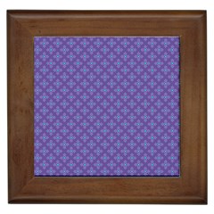 Abstract Purple Pattern Background Framed Tiles by TastefulDesigns