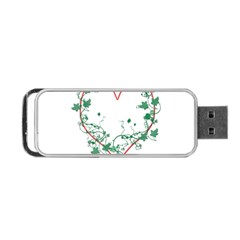 Heart Ranke Nature Romance Plant Portable Usb Flash (two Sides) by Simbadda