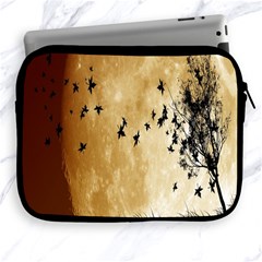 Birds Sky Planet Moon Shadow Apple Ipad 2/3/4 Zipper Cases by Simbadda