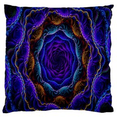 Flowers Dive Neon Light Patterns Standard Flano Cushion Case (two Sides) by Simbadda