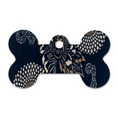 Patterns Dark Shape Surface Dog Tag Bone (two Sides) by Simbadda