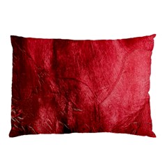 Red Background Texture Pillow Case by Simbadda