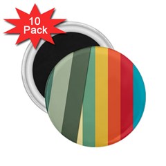 Texture Stripes Lines Color Bright 2 25  Magnets (10 Pack)  by Simbadda