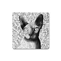 Sphynx Cat Square Magnet by Valentinaart