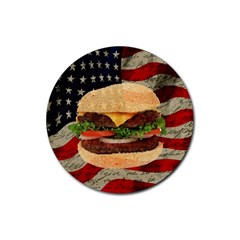 Hamburger Rubber Coaster (round)  by Valentinaart