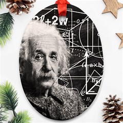 Albert Einstein Ornament (oval) by Valentinaart