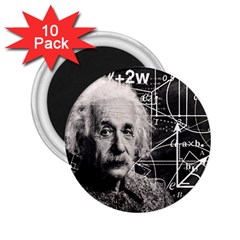 Albert Einstein 2 25  Magnets (10 Pack)  by Valentinaart