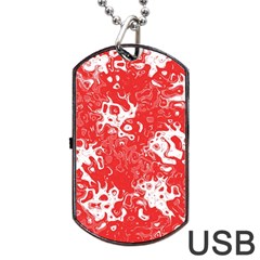 Pattern Dog Tag Usb Flash (two Sides) by Valentinaart