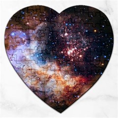 Celestial Fireworks Jigsaw Puzzle (heart) by SpaceShop