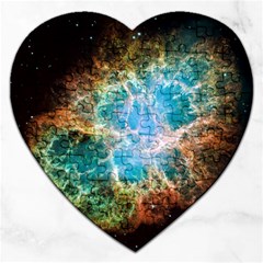 Crab Nebula Jigsaw Puzzle (heart) by SpaceShop