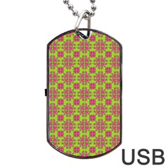 Pattern Dog Tag Usb Flash (one Side) by Valentinaart