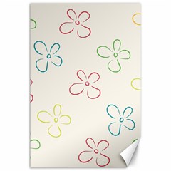 Flower Background Nature Floral Canvas 24  X 36  by Simbadda